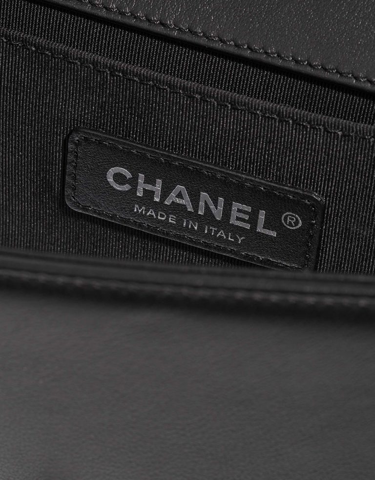 Chanel Boy Small Black Logo  | Sell your designer bag on Saclab.com