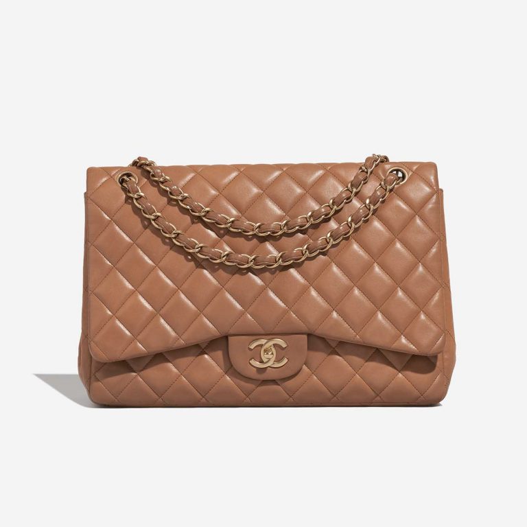 Chanel Timeless Maxi Brown Front  | Sell your designer bag on Saclab.com