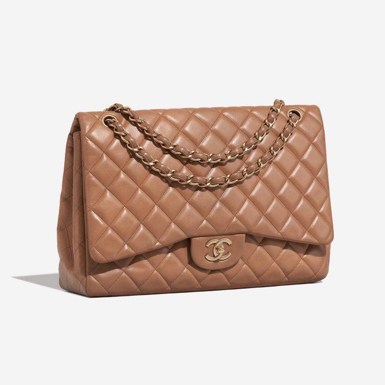 Chanel Timeless Maxi Brown Side Front  | Sell your designer bag on Saclab.com