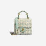 Chanel Timeless MiniSquare TiffanyBlue Front  | Sell your designer bag on Saclab.com