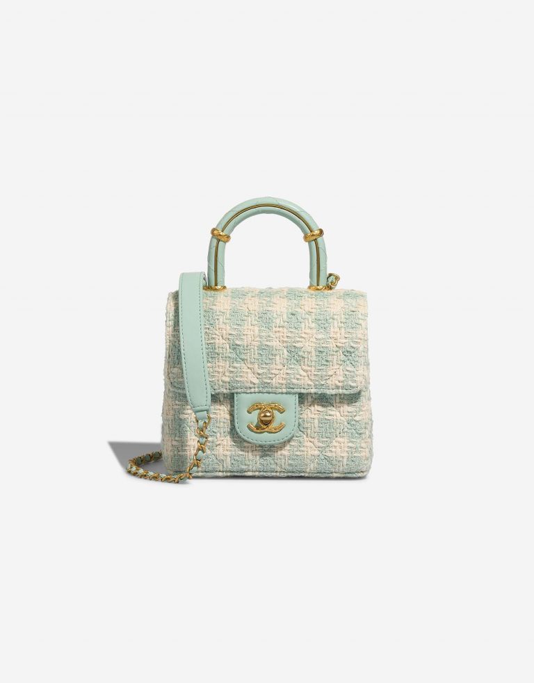 Chanel Timeless MiniSquare TiffanyBlue Front  | Sell your designer bag on Saclab.com