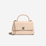 Chanel TimelessHandle Medium Beige Front  | Sell your designer bag on Saclab.com
