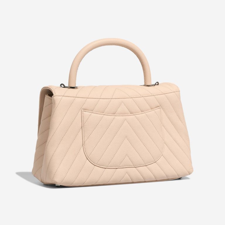 Chanel TimelessHandle Medium Beige Side Back | Sell your designer bag on Saclab.com