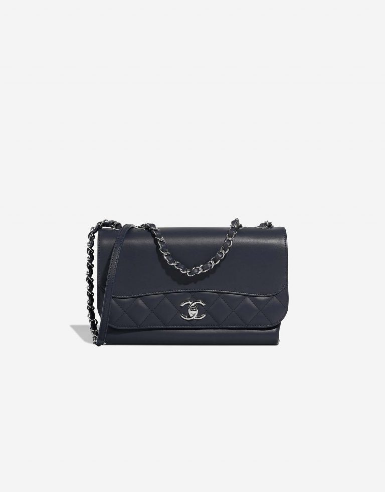 Chanel TimelessTramezzo Medium Navy Front  | Sell your designer bag on Saclab.com