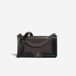 Chanel Boy OldMedium Black-Grey Front  | Sell your designer bag on Saclab.com