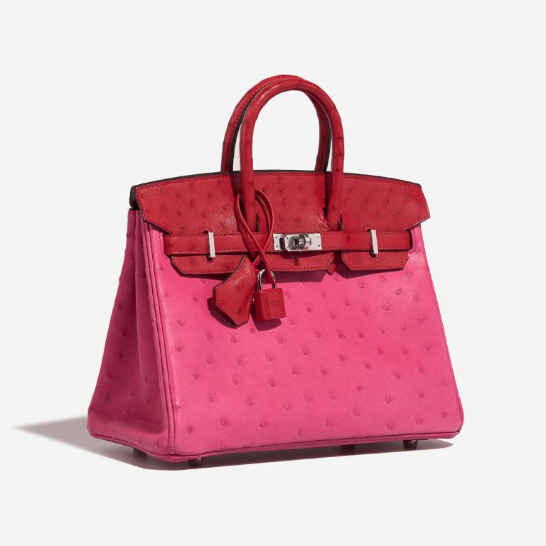 Hermès Birkin 25 RoseTyrien-RougeVif Side Front  | Sell your designer bag on Saclab.com