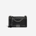 Chanel Boy OldMedium Black Front  | Sell your designer bag on Saclab.com