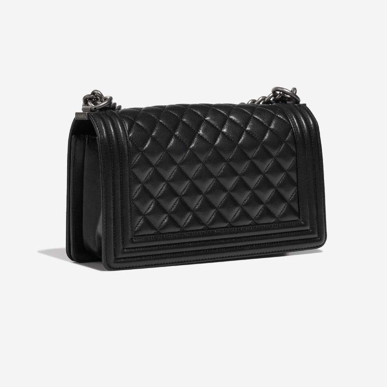 Chanel Boy OldMedium Black Side Back | Sell your designer bag on Saclab.com