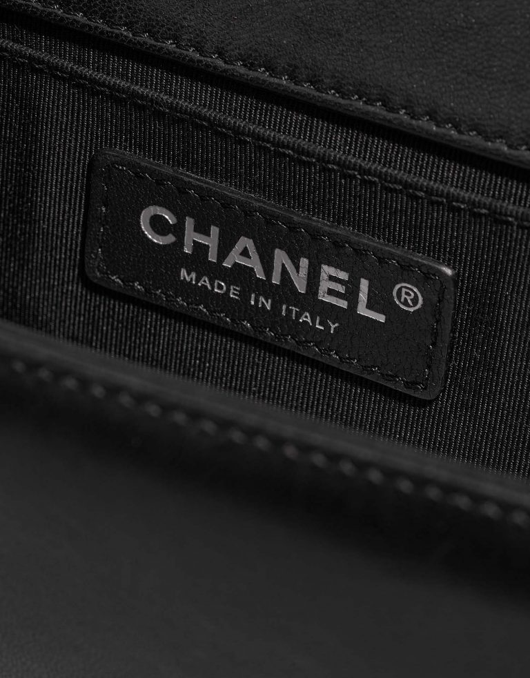 Chanel Boy OldMedium Black Logo  | Sell your designer bag on Saclab.com