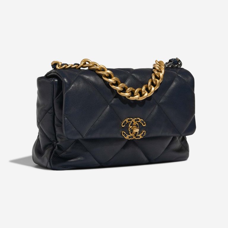 Chanel 19 Large Navy Side Front  | Sell your designer bag on Saclab.com