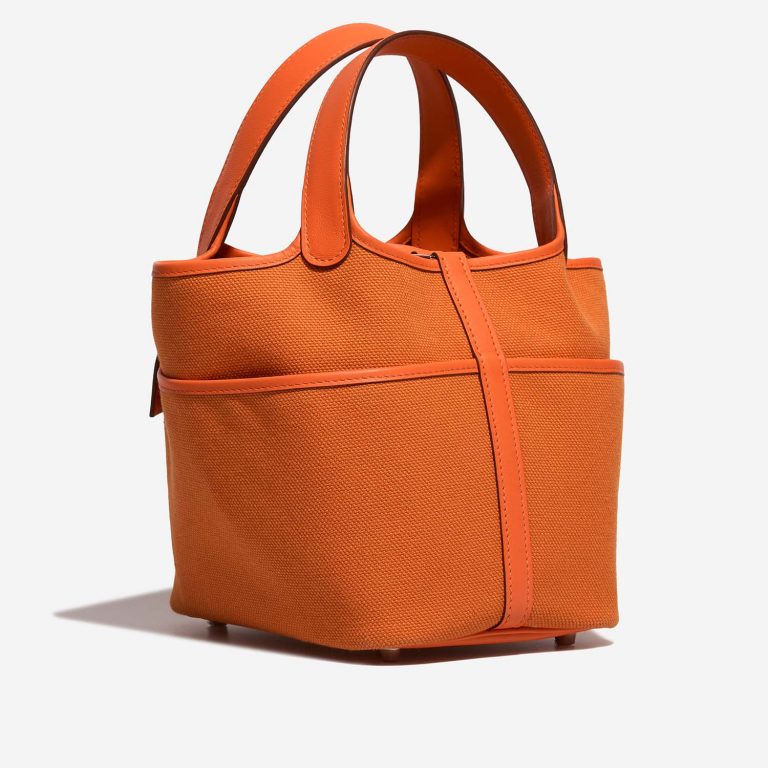 Hermès Picotin 18 OrangeMinium Side Back | Sell your designer bag on Saclab.com
