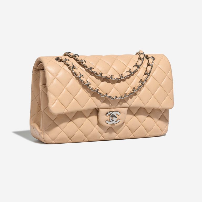 Chanel Timeless Medium Beige Side Front  | Sell your designer bag on Saclab.com