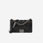 Chanel Boy OldMedium Black Front  | Sell your designer bag on Saclab.com