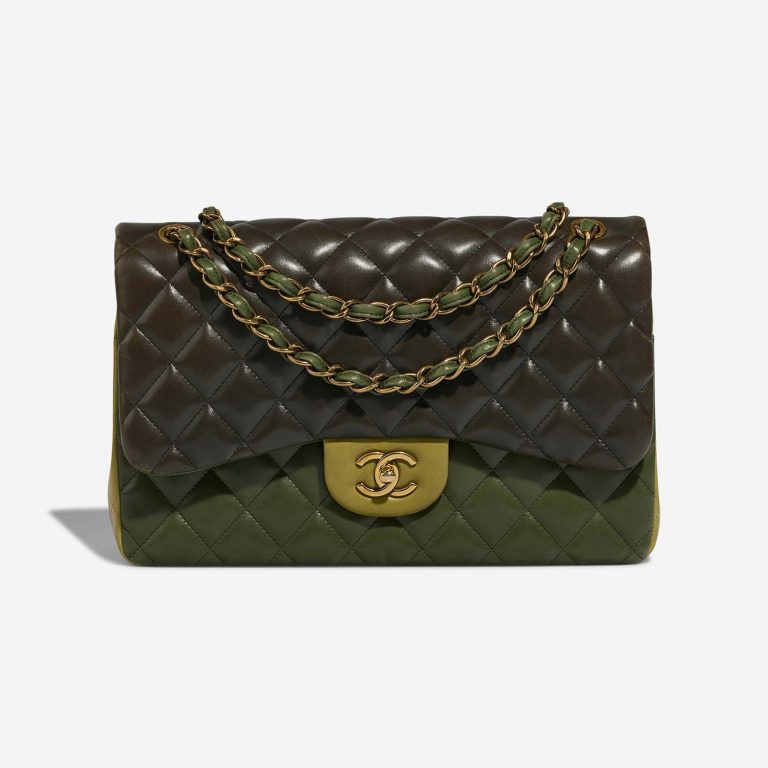 Chanel Timeless Jumbo Green Front  S | Sell your designer bag on Saclab.com