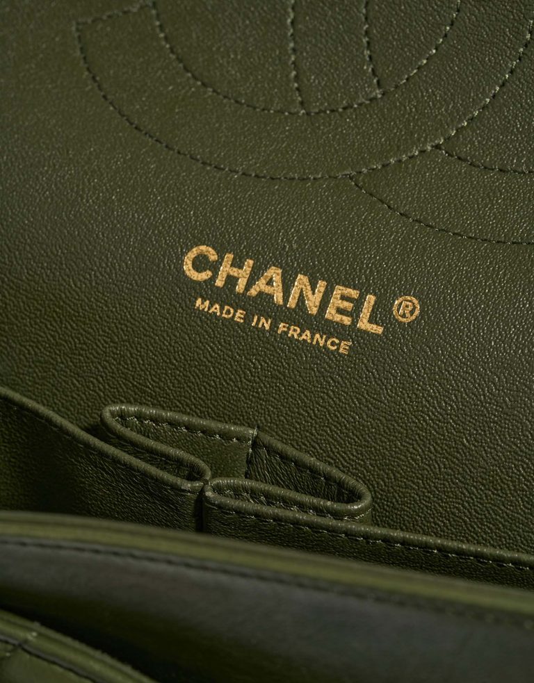 Chanel Timeless Jumbo Green Logo  | Sell your designer bag on Saclab.com