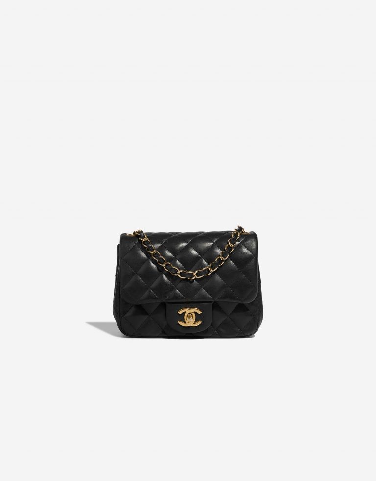 Chanel Timeless MiniSquare Black Front  | Sell your designer bag on Saclab.com