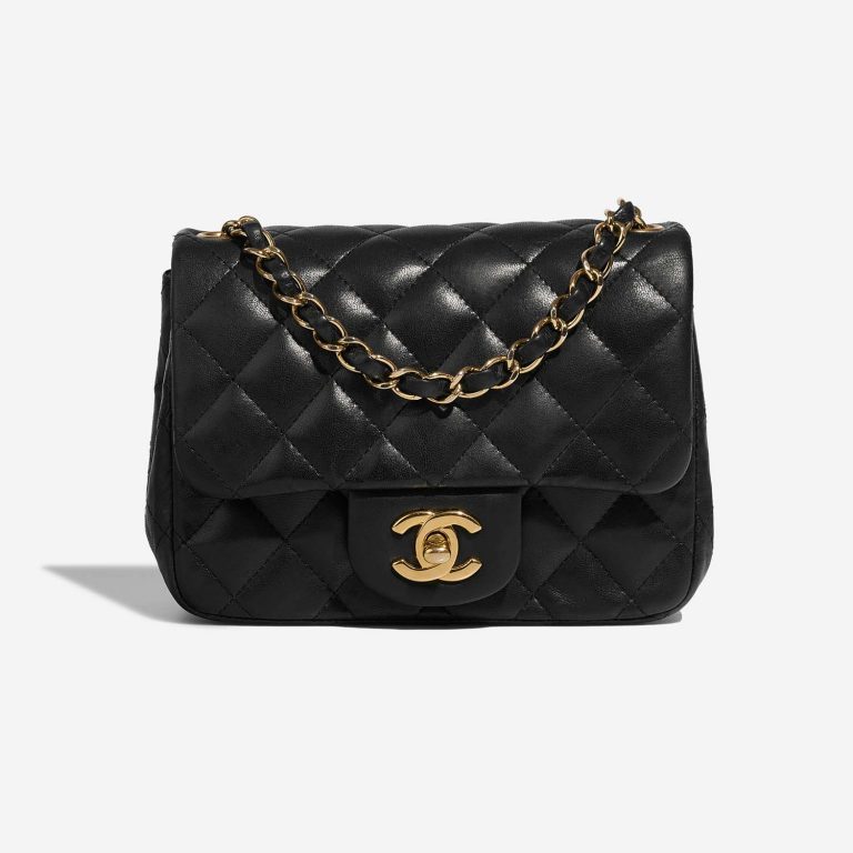 Chanel Timeless MiniSquare Black Front  S | Sell your designer bag on Saclab.com