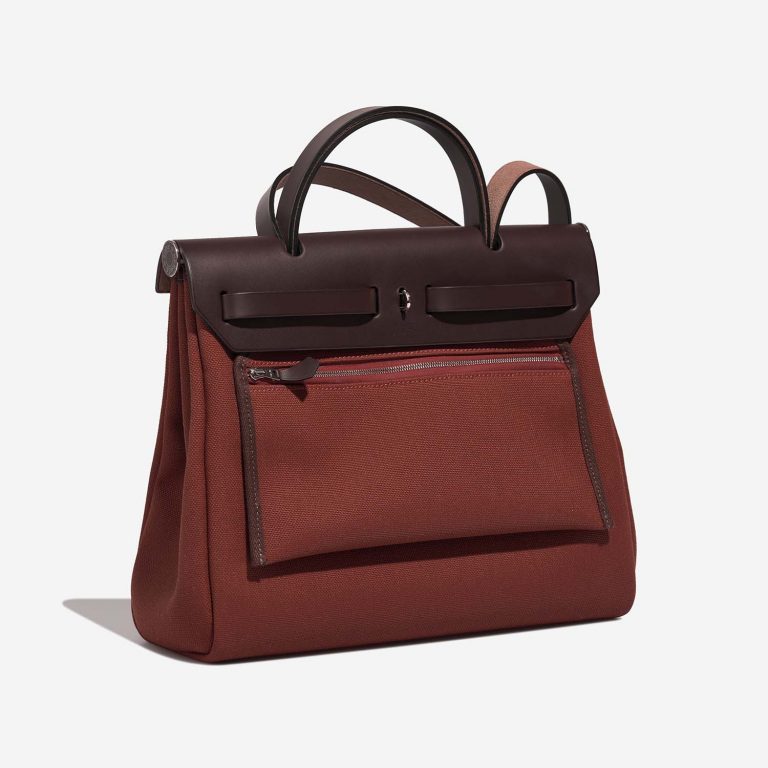 Hermès Herbag 31 Sienne-Ebene Side Back | Sell your designer bag on Saclab.com