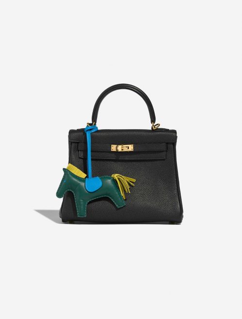 Hermès Rodeo MM Malachite-BleuZanzibar-Lime Closing System  | Sell your designer bag on Saclab.com