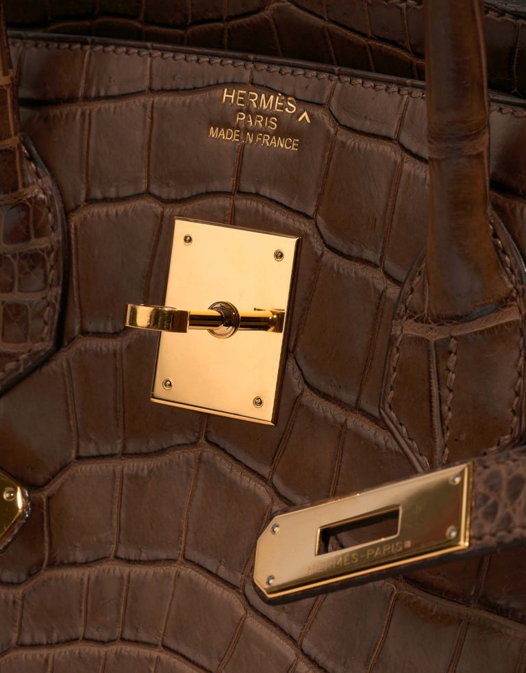 Hermès Birkin 35 MarronDInde Logo  | Sell your designer bag on Saclab.com