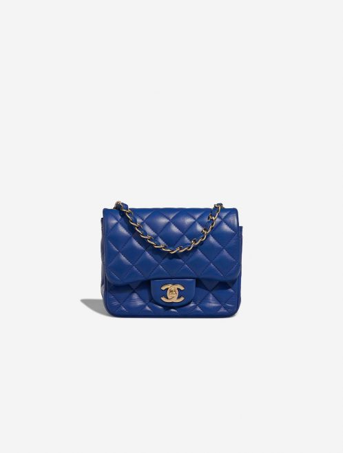 Chanel Timeless MiniSquare Blue Front  | Sell your designer bag on Saclab.com