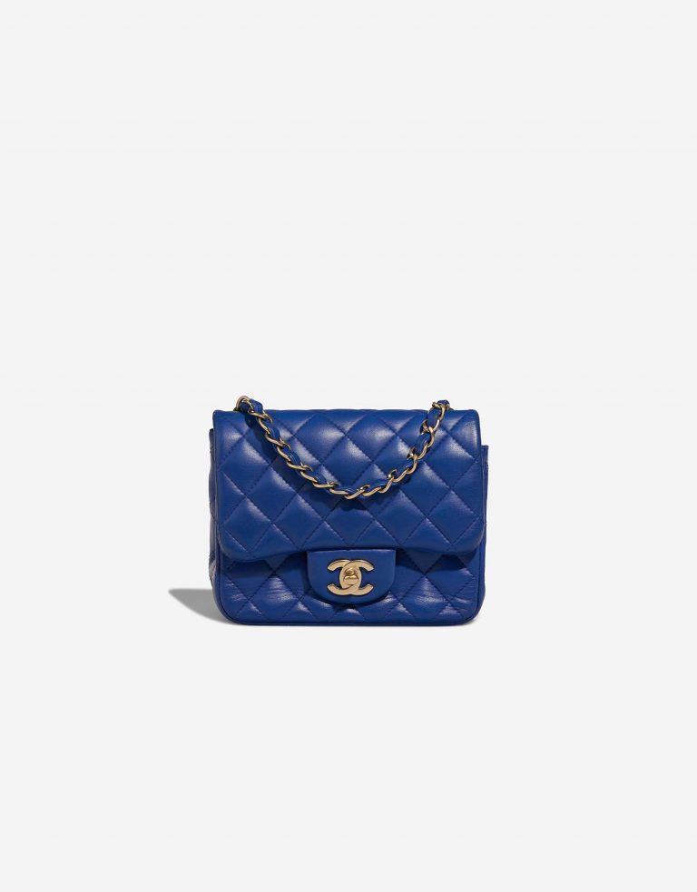 Chanel Timeless MiniSquare Blue Front  | Sell your designer bag on Saclab.com