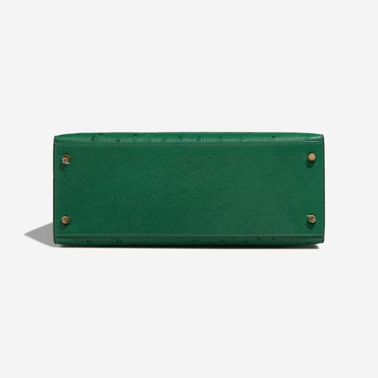 Hermès Kelly 28 VertVerone-RougeH Bottom  | Sell your designer bag on Saclab.com