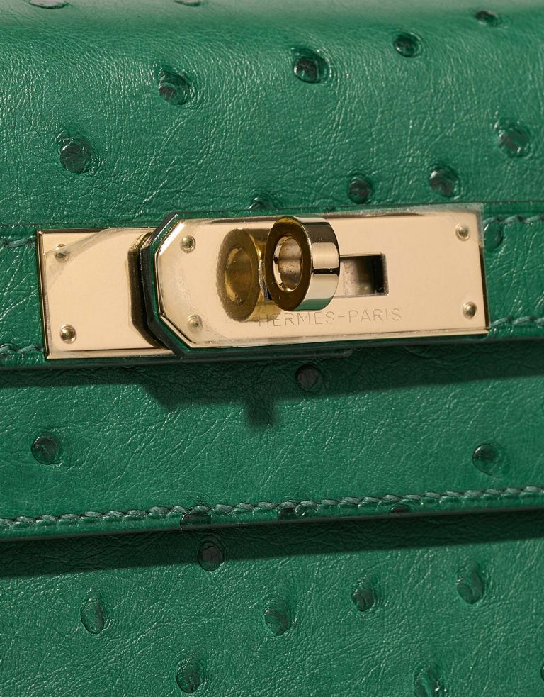 Hermès Kelly 28 VertVerone-RougeH Closing System  | Sell your designer bag on Saclab.com