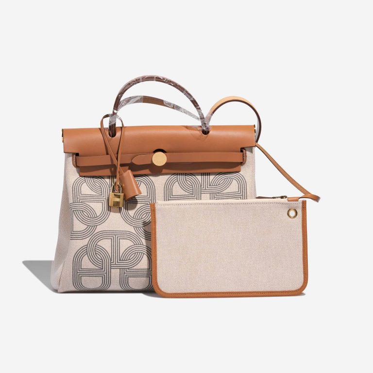 Hermès Herbag 31 GrisMeyer-Ecru-Beige-Nature Front  S | Sell your designer bag on Saclab.com