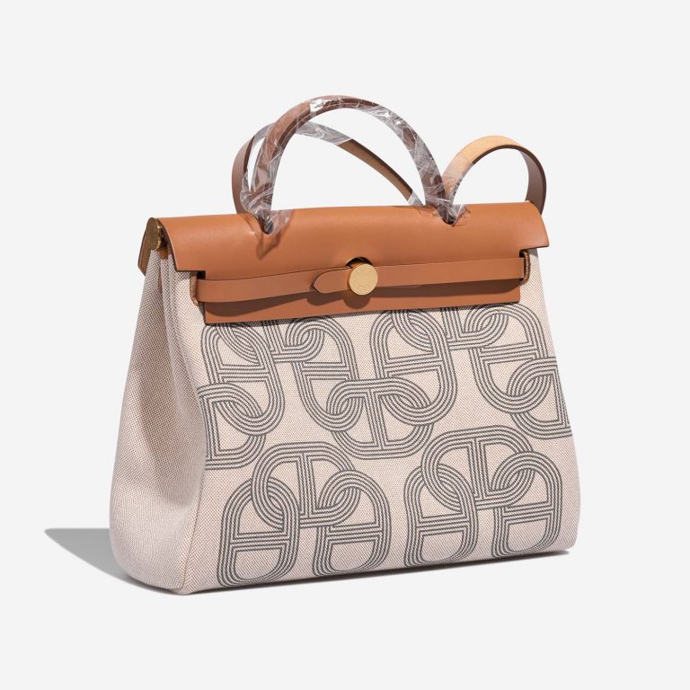 Hermès Herbag 31 GrisMeyer-Ecru-Beige-Nature Side Front  | Sell your designer bag on Saclab.com