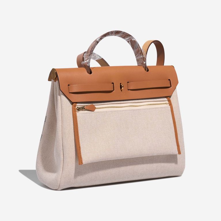 Hermès Herbag 31 GrisMeyer-Ecru-Beige-Nature Side Back | Sell your designer bag on Saclab.com