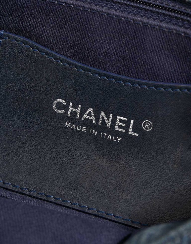 Chanel Timeless Medium Blue Logo  | Sell your designer bag on Saclab.com