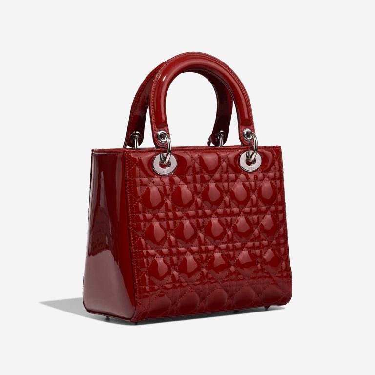 Dior LadyDior Medium Red Side Back | Sell your designer bag on Saclab.com