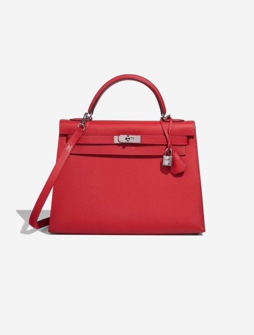 Hermès Kelly 32 RougeCasaque Front  | Sell your designer bag on Saclab.com