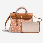 Hermès Herbag 31 OrangeMecano-EcruBeige-Naturel Front  | Sell your designer bag on Saclab.com