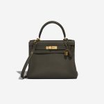 Hermès Kelly 28 VertDeGris Front  | Sell your designer bag on Saclab.com