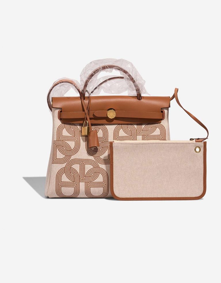Hermès Herbag 31 Fauve-Ecru-Beige Front  | Sell your designer bag on Saclab.com