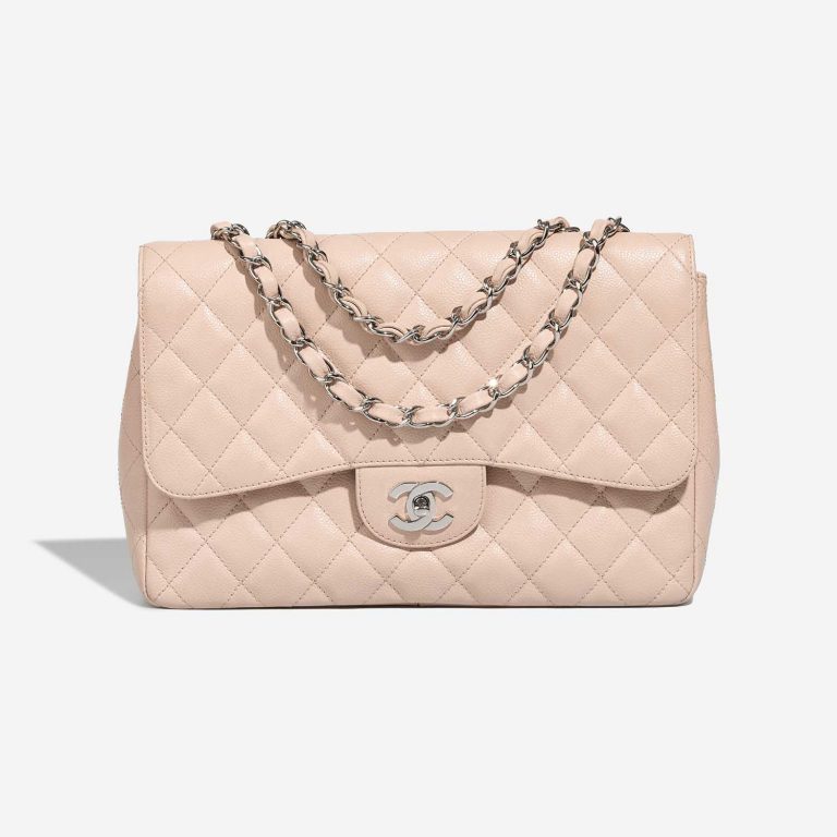 Chanel Timeless Jumbo Cream Front  S | Sell your designer bag on Saclab.com