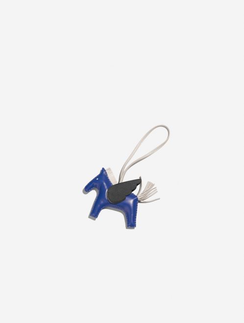Hermès Rodeo Pegasus MM BluedeFrance-Black-Craie Front  | Sell your designer bag on Saclab.com