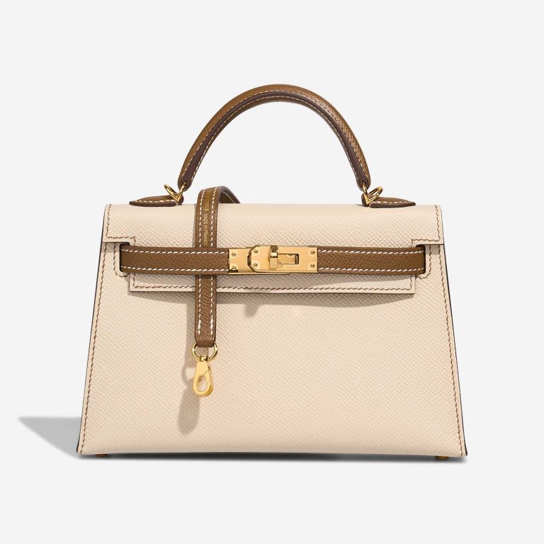 Hermès KellyHSS Mini Craie Front  S | Sell your designer bag on Saclab.com