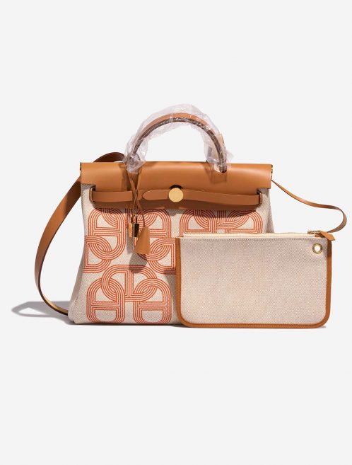 Hermès Herbag 31 OrangeMecano-Ecru-Beige-Naturel Front  | Sell your designer bag on Saclab.com