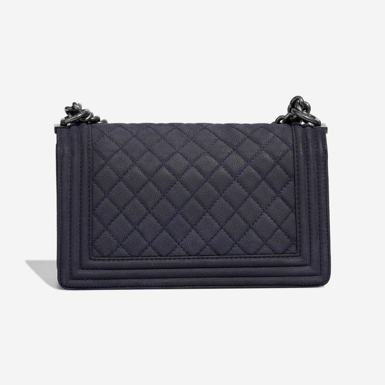 Chanel Boy OldMedium DarkBlue Back  | Sell your designer bag on Saclab.com