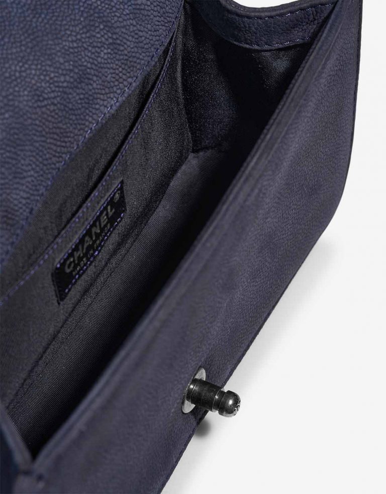 Chanel Boy OldMedium DarkBlue Inside  | Sell your designer bag on Saclab.com