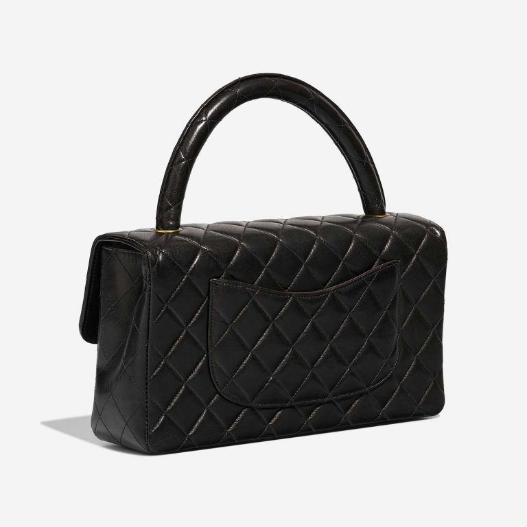 Chanel TimelessHandle Medium Black Side Back | Sell your designer bag on Saclab.com