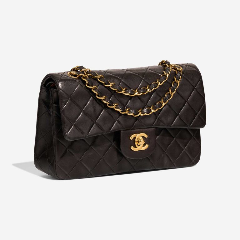 Chanel Timeless Small DarkBrown Side Front  | Sell your designer bag on Saclab.com