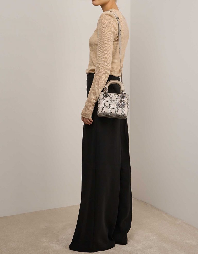 Dior Lady Mini Taupe on Model | Sell your designer bag on Saclab.com