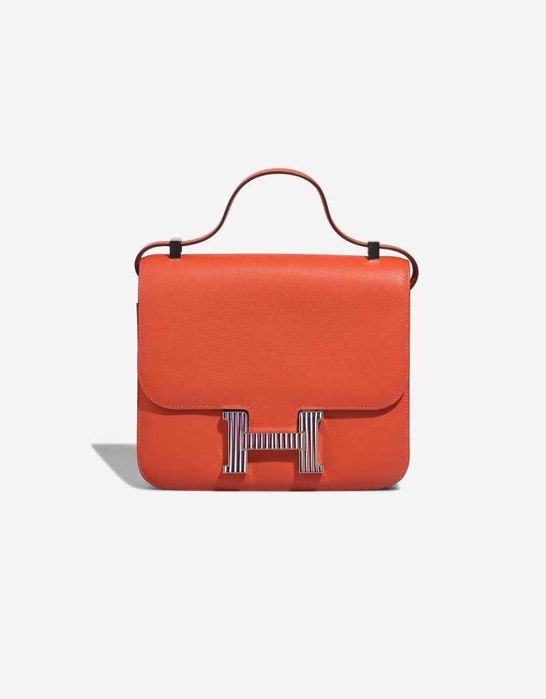Hermès Constance 24 OrangePoppy Front  | Sell your designer bag on Saclab.com