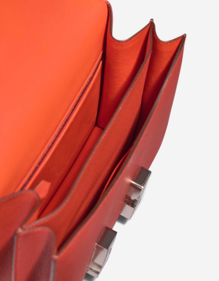 Hermès Constance 24 OrangePoppy Inside  | Sell your designer bag on Saclab.com