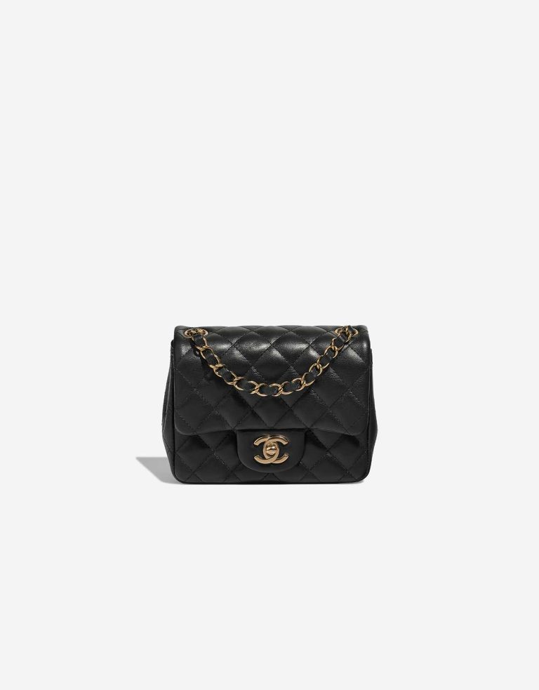 Chanel Timeless Mini Square Lamb Black Front | Sell your designer bag