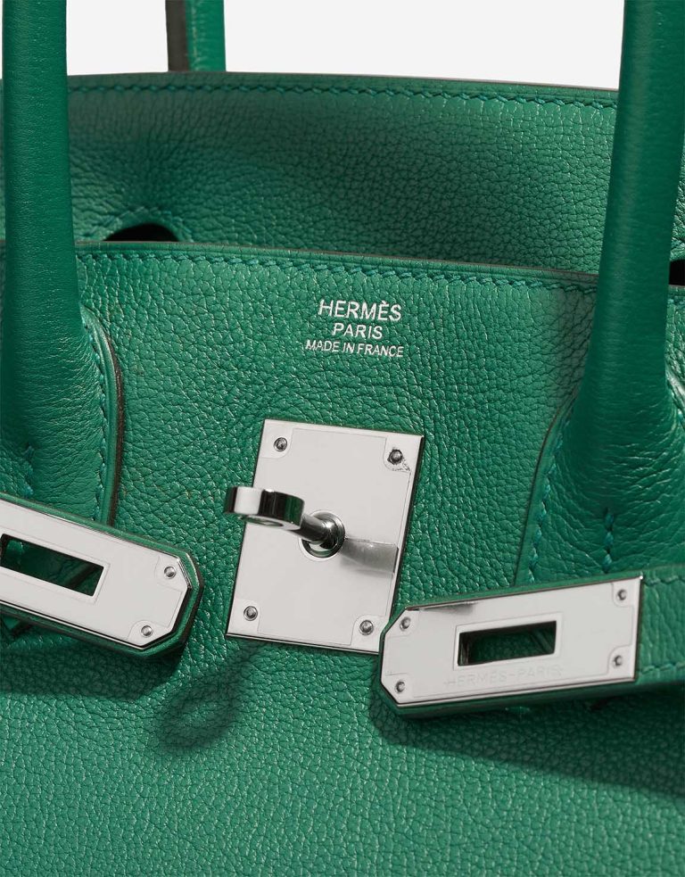 Hermès Birkin 30 Taurillon Clémence Vert Vertigo Logo | Sell your designer bag